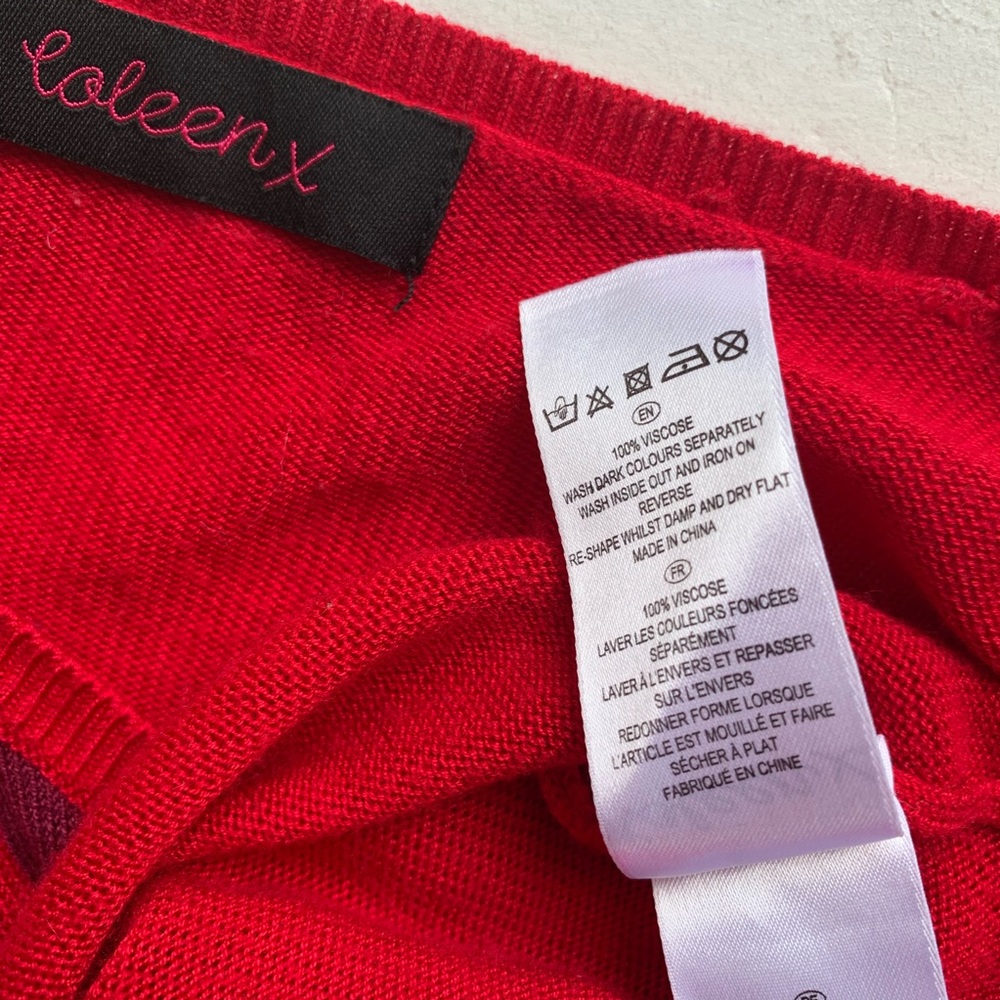 Loleenx red sweater 3/4 sleeve - Picture 8 of 8